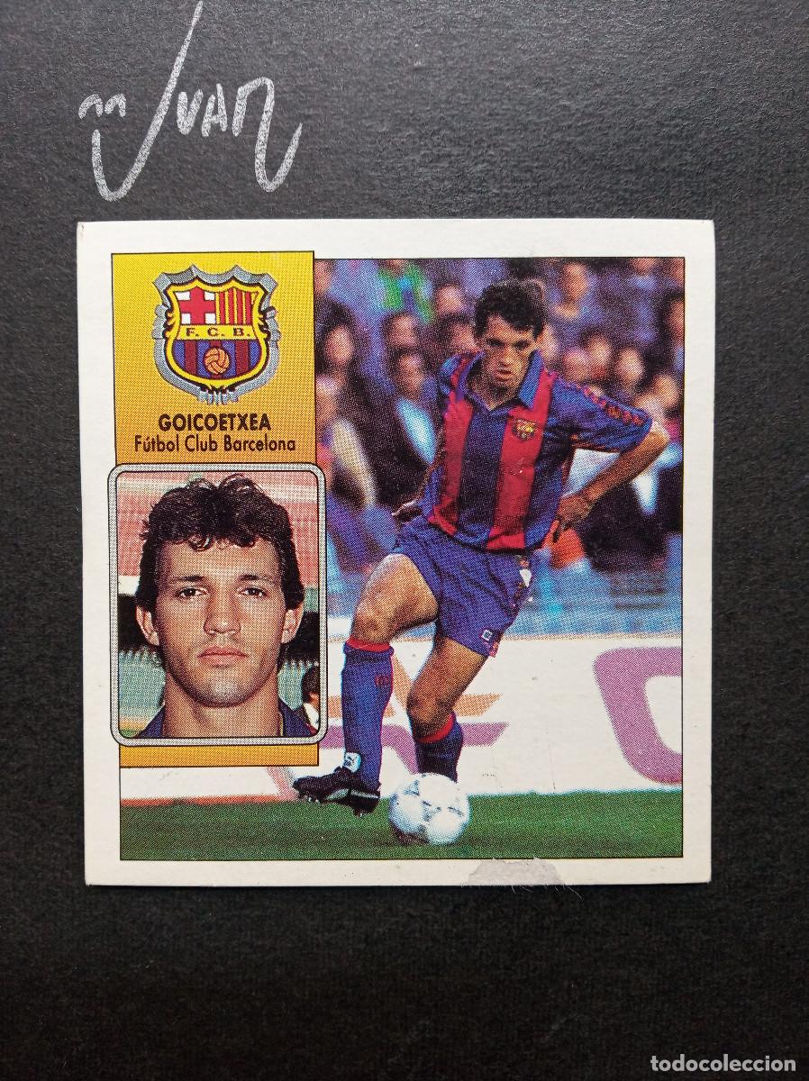 Cromos de F&uacute;tbol: GOICOETXEA FC BARCELONA ESPA&Ntilde;A ⚽ EDICIONES ESTE &reg; 1992 1993 LIGA FUTBOL 92 93 LEVE DESPEGADO