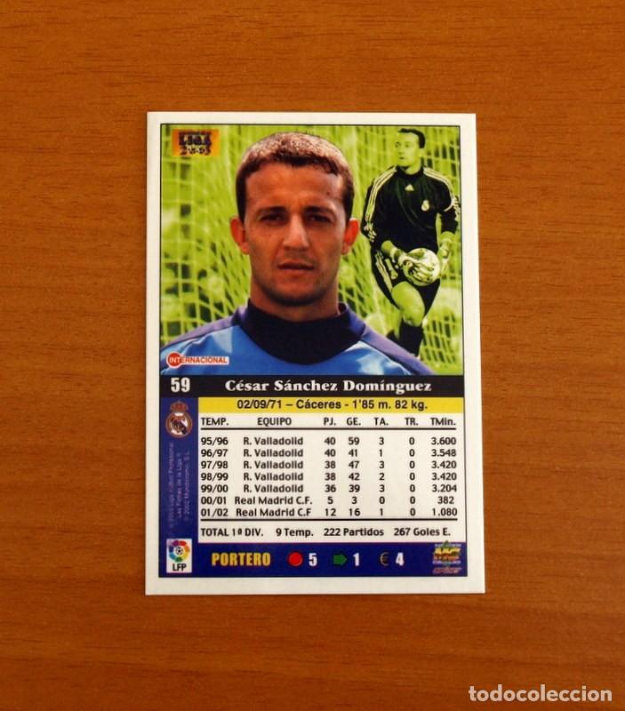 Cromos de F&uacute;tbol: Real Madrid -N&ordm; 59 C&eacute;sar - Mundicromo Las Fichas de la Liga 2002-2003, 02-03