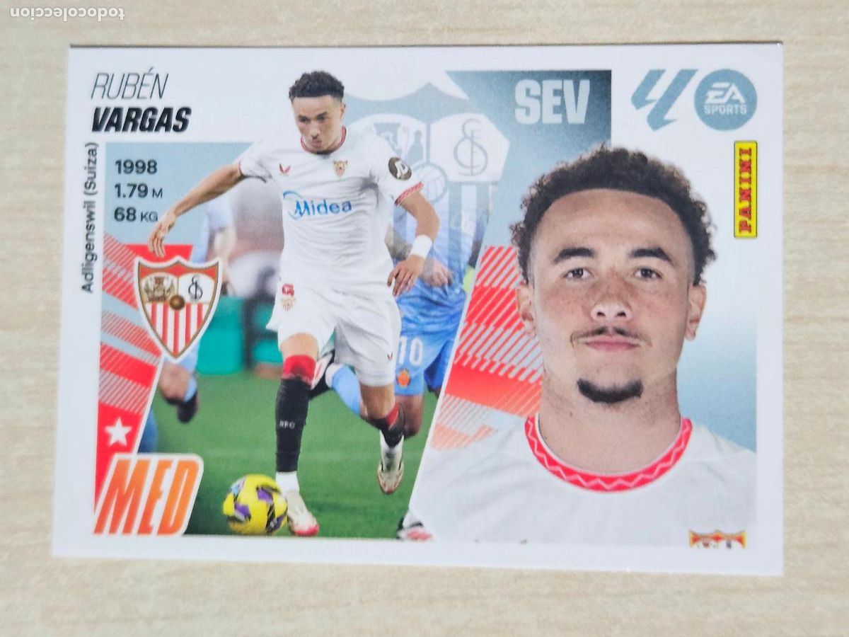 Cromos de F&uacute;tbol: CROMO N&ordm; 14 VARGAS - SEVILLA - EDICIONES ESTE 2025-26 - 25/26 (NUEVO)
