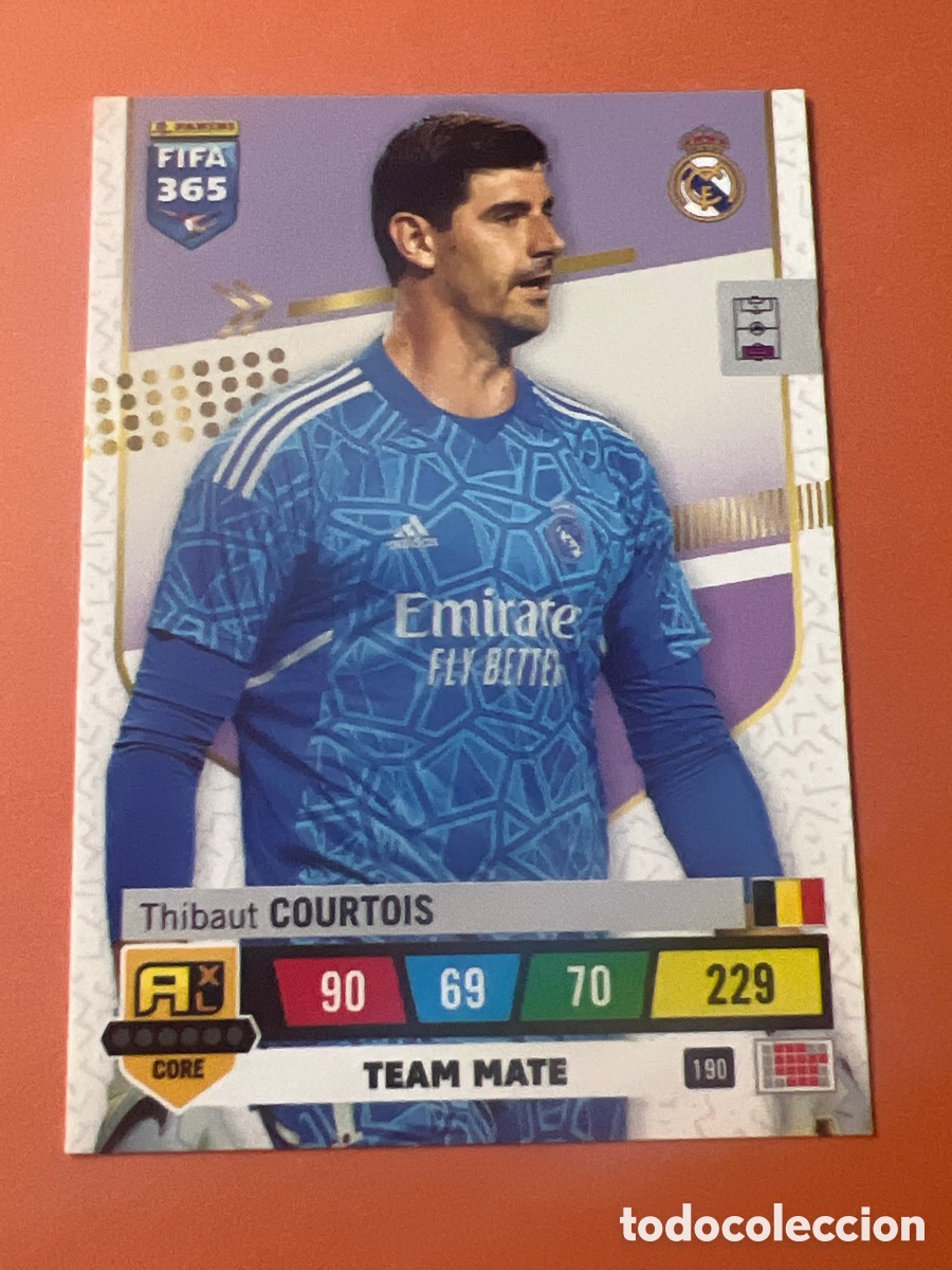 Cromos de F&uacute;tbol: C3844. 190 COURTOIS REAL MADRID ADRENALYN FIFA 365 CROMO 22 23 FUTBOL 2022 2023