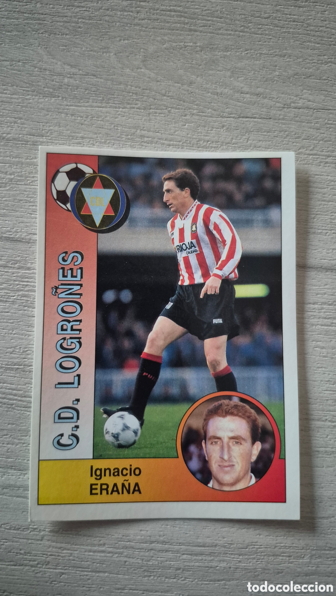 Fu&szlig;ball-Sticker: N&deg;173 CD Logro&ntilde;es Era&ntilde;a Liga 94/95