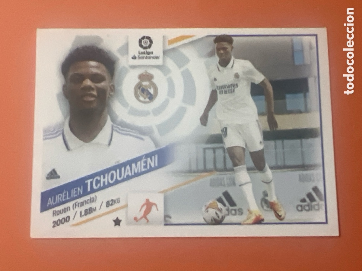 Cromos de F&uacute;tbol: C3874. TCHOUAMENI. REAL MADRID C. F. N&ordm; 1 ULTIMOS FICHAJES LIGA ESTE 2022 / 2023