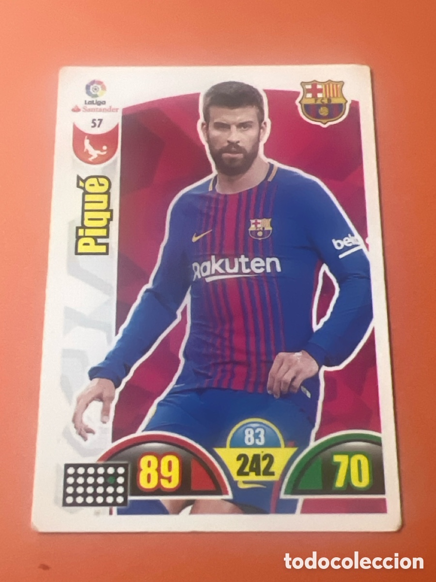 Cromos de f&uacute;tbol: C3879. ADRENALYN XL 2017 2018 17 18 PIQU&Eacute; 57 FC BARCELONA