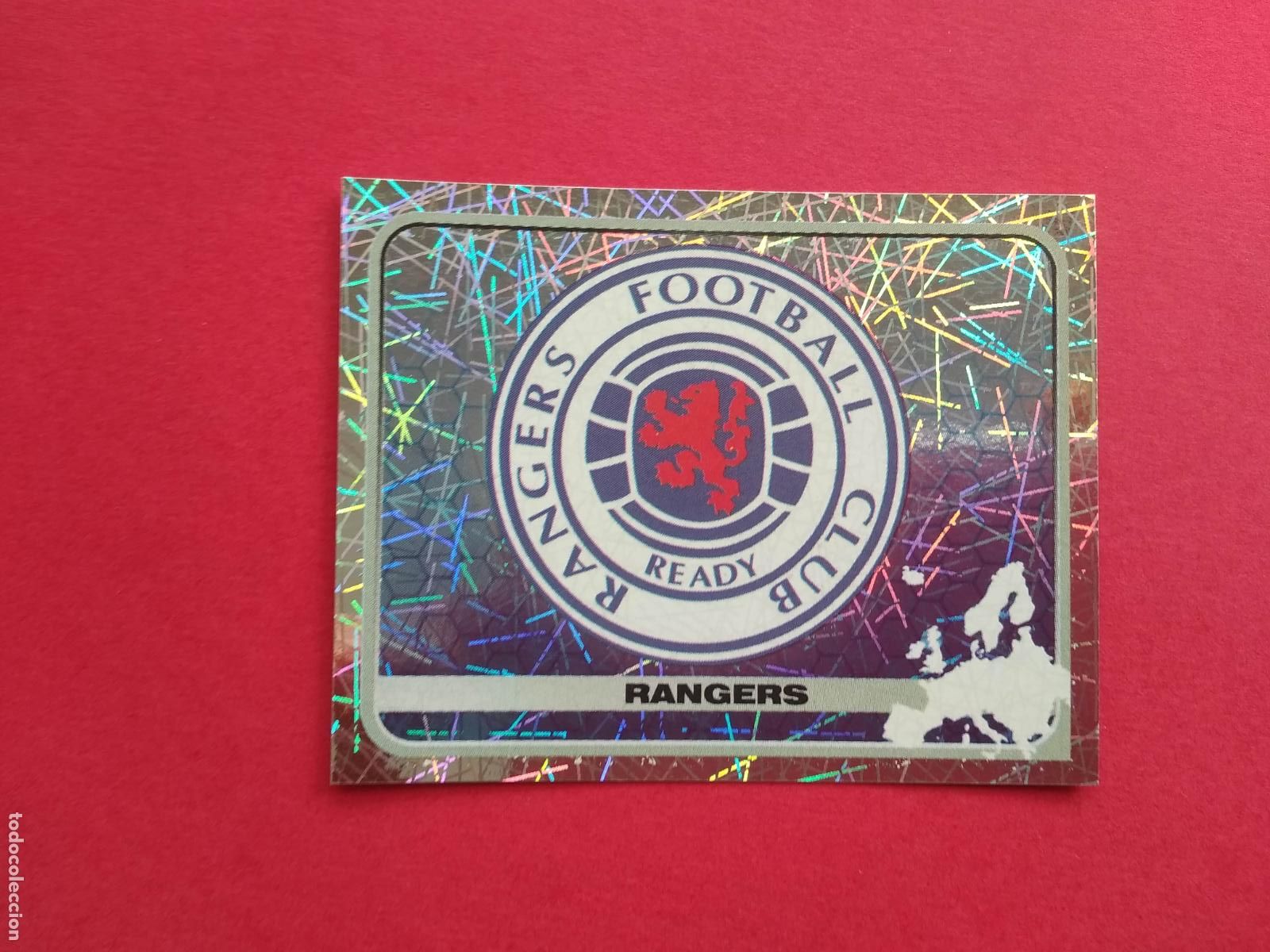 Fu&szlig;ball-Sticker: PANINI CHAMPIONS OF EUROPE 1955 04 05 2004 2005 CROMO NUNCA PEGADO RANGERS N&ordm; 315 ESCUDO