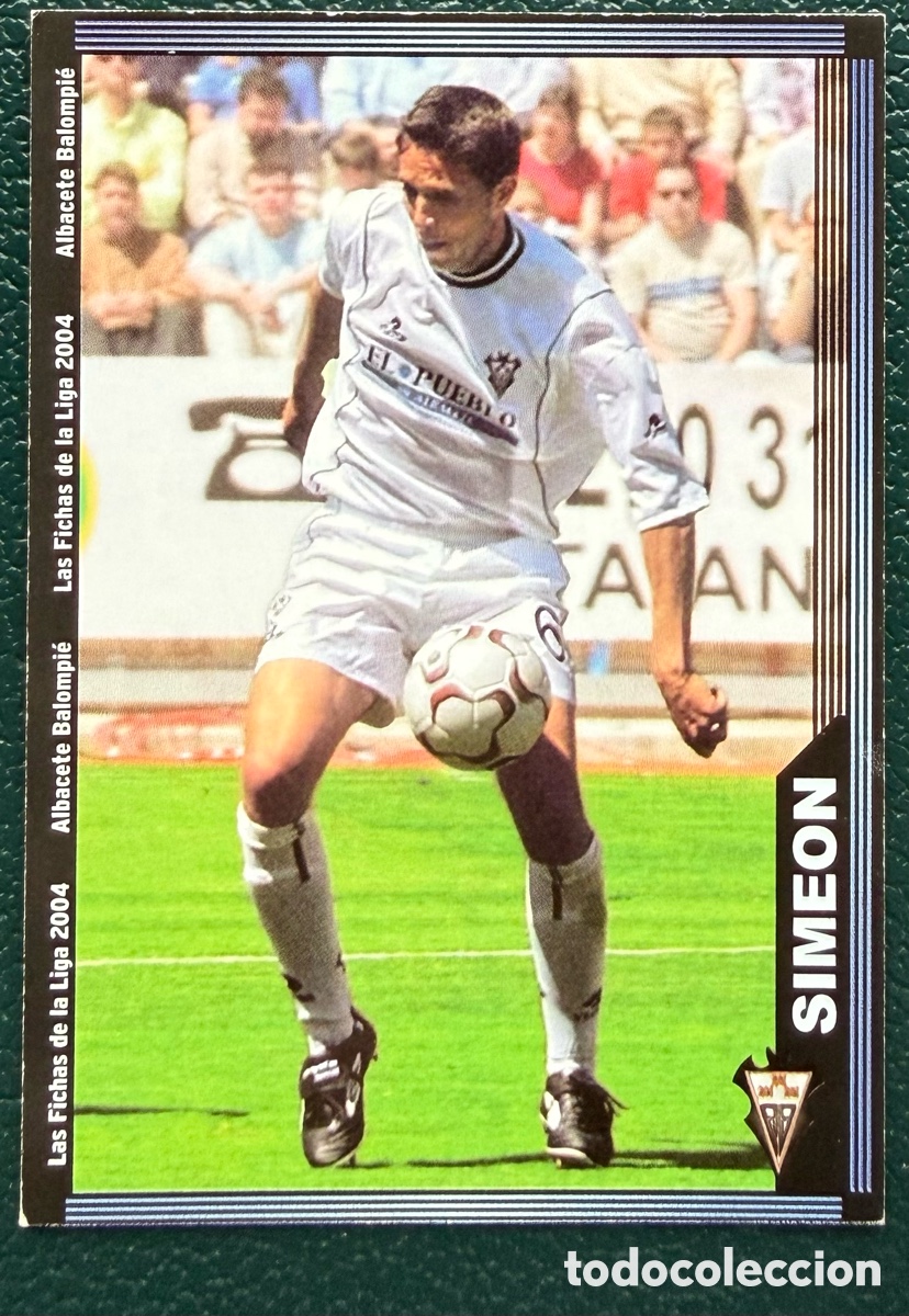 Cromos de F&uacute;tbol: 531 SIMEON ALBACETE FICHAS ALBUM MUNDICROMO 2003 2004 03 04