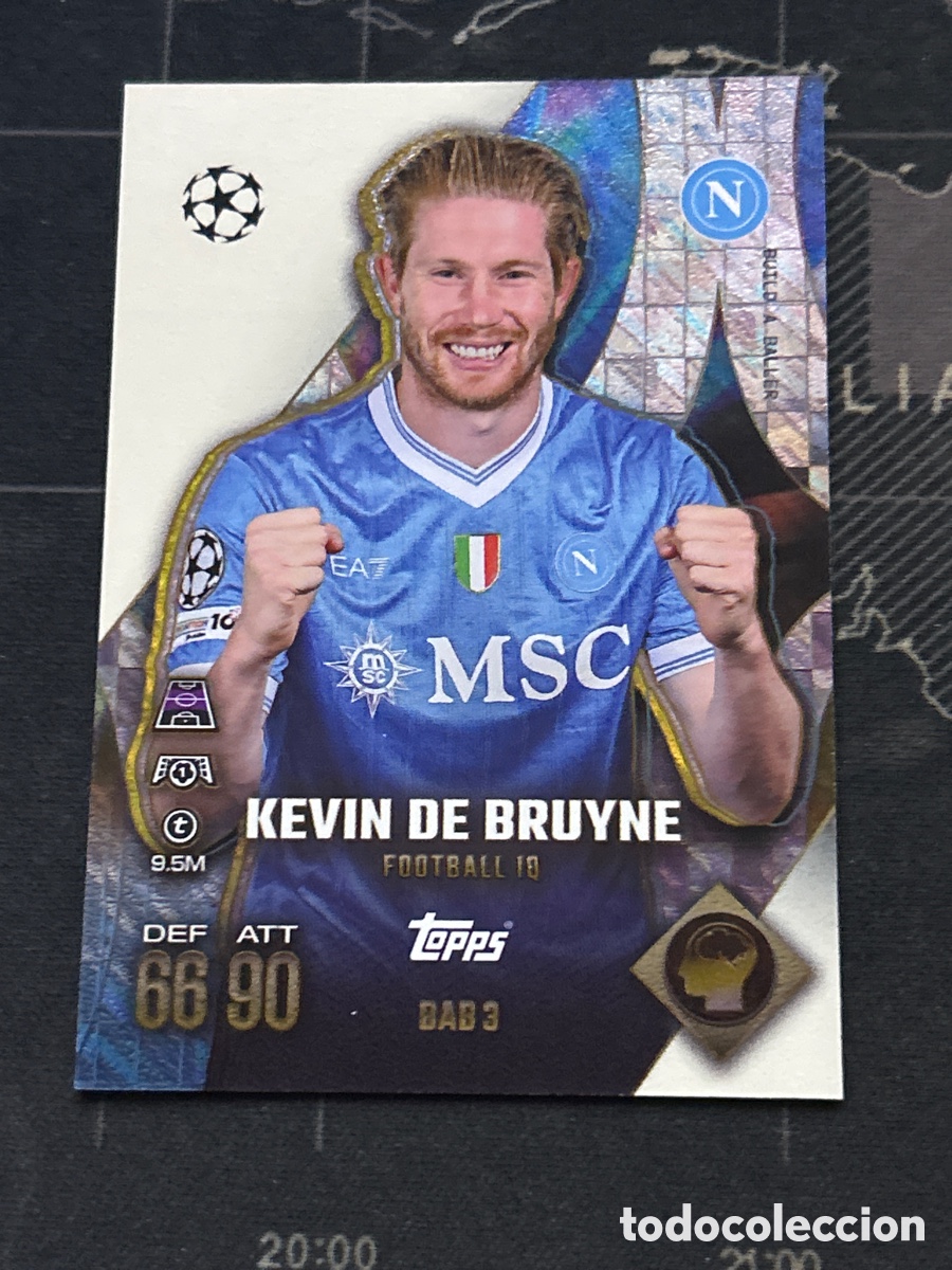 Figurine di Calcio: BAB3 KEVIN DE BRUYNE NAPOLES BUILD A BALLER TOPPS MATCH ATTAX EXTRA CHAMPIONS LEAGUE 2025 2026 25 26
