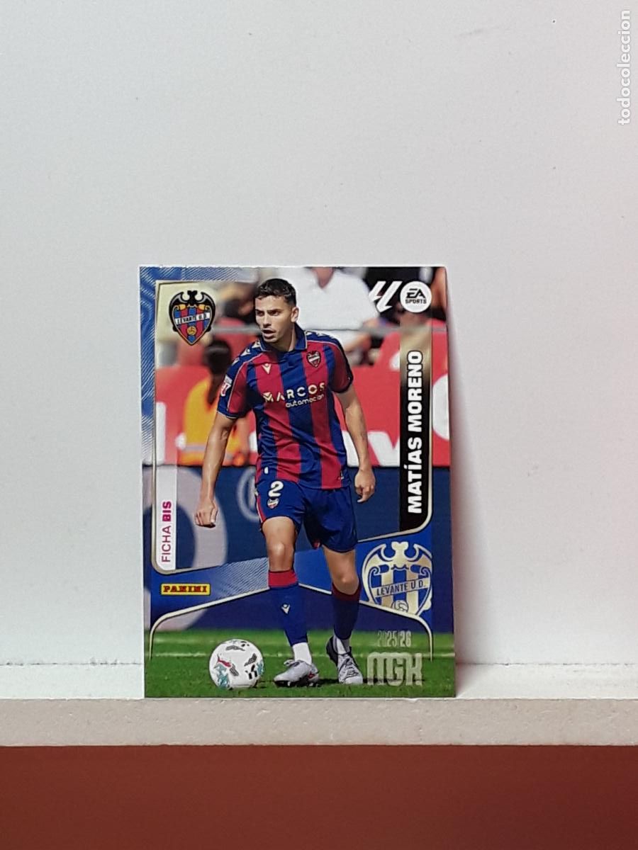Cromos de F&uacute;tbol: MEGACRACKS 2025 2026 MGK 25 26 ALBUM PANINI LIGA N 203BIS 203 BIS LEVANTE LIMITADA MATIAS MORENO