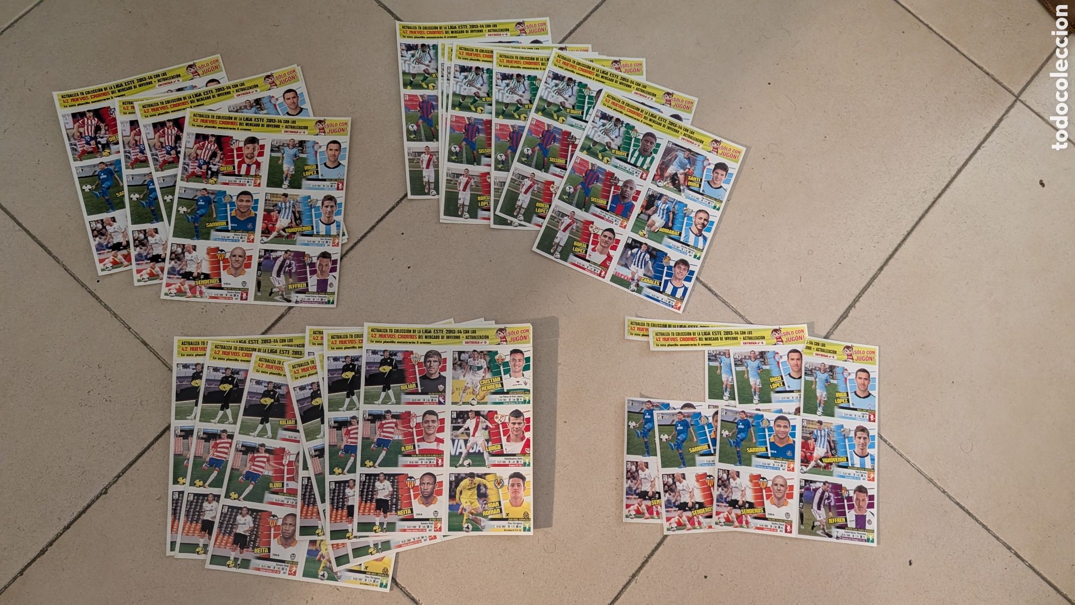 Cromos de F&uacute;tbol: LOTE 23 LAMINAS 135 CROMOS MERCADO INVIERNO LIGA ESTE 2013/14 13 14 BUEN ESTADO