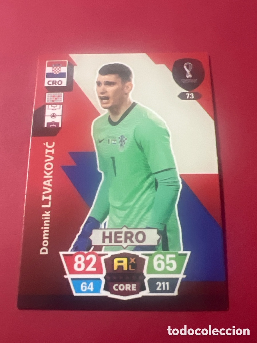 Cromos de F&uacute;tbol: C1340. 73 Livakovic, Croacia, Hero, Panini Adrenalyn XL Mundial World Cup Catar Qatar 2022