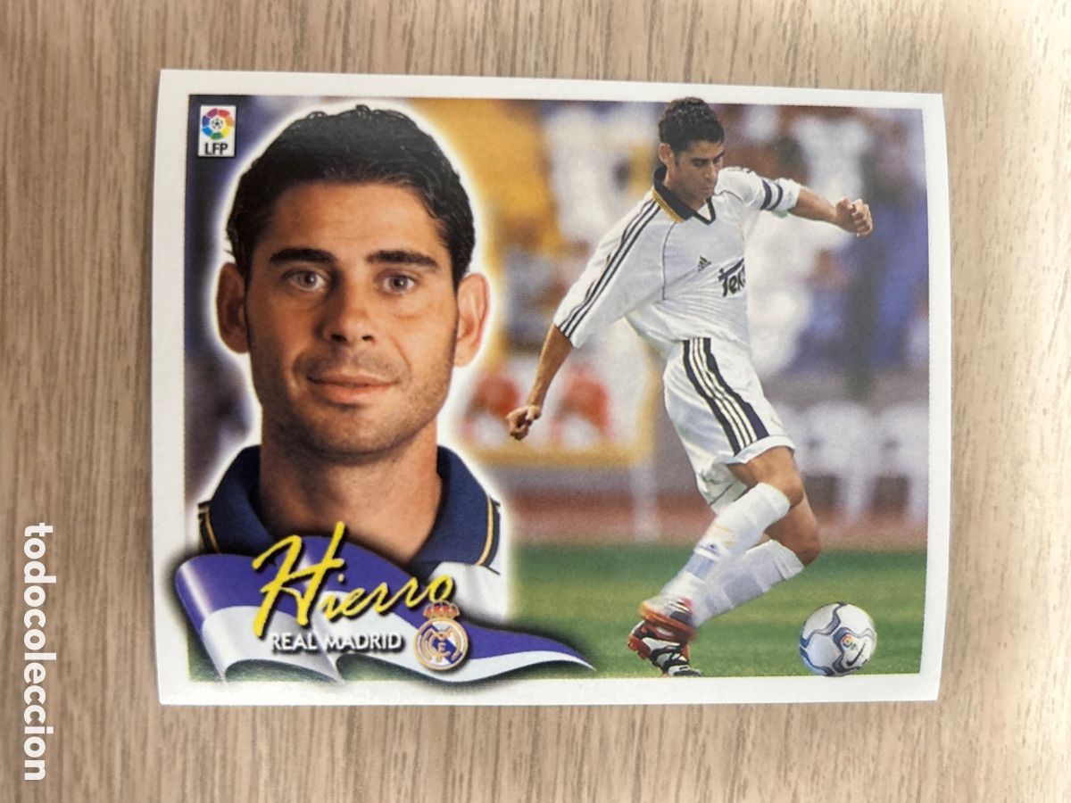 Cromos de F&uacute;tbol: HIERRO REAL MADRID LIGA ESTE 2000 2001 00 01 SIN PEGAR NUNCA PEGADO