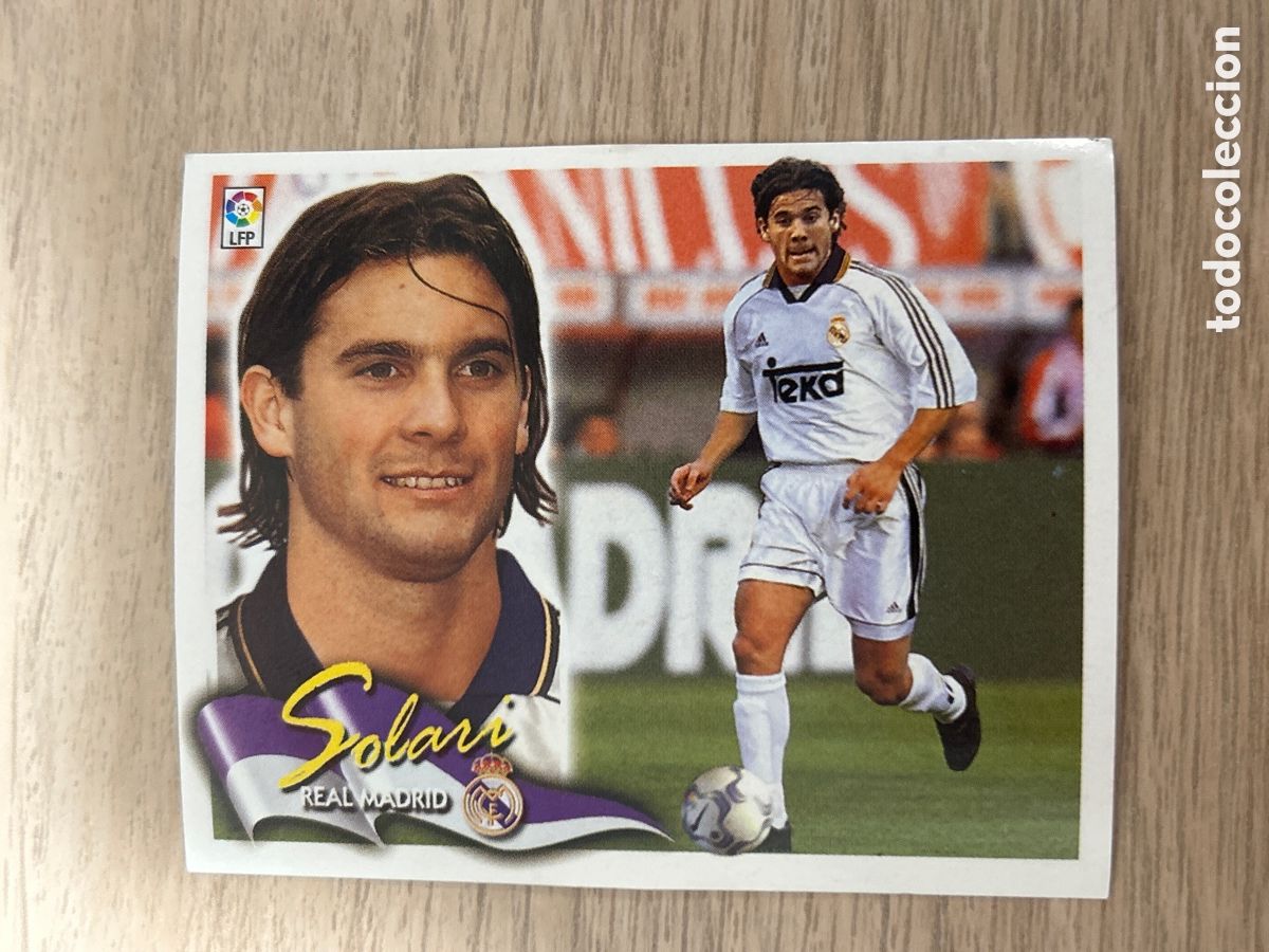 Cromos de F&uacute;tbol: SOLARI REAL MADRID LIGA ESTE 2000 2001 00 01 NUNCA PEGADO SIN PEGAR