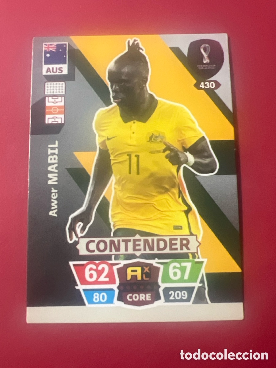Cromos de Futebol: C1399. N&ordm; 430 MABIL - AUSTRALIA - ADRENALYN XL MUNDIAL WORLD CUP QATAR 2022