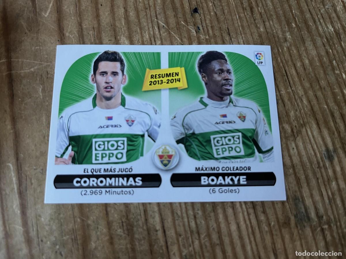 Fu&szlig;ball-Sticker: CROMO SIN PEGAR NUNCA PEGADO ALBUM LIGA ESTE 14 15 2014 2015 ELCHE # 24 RESUMEN COROMINAS BOAKYE
