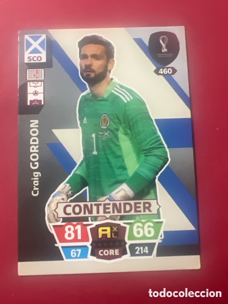 Cromos de F&uacute;tbol: C1444. N&ordm; 460 GORDON - ESCOCIA - ADRENALYN XL MUNDIAL WORLD CUP QATAR 2022