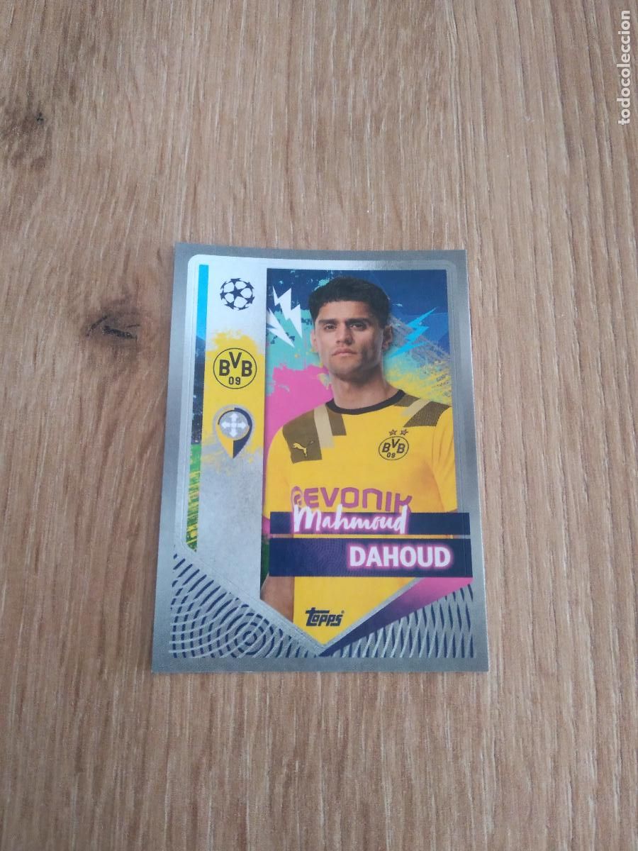 Figurine di Calcio: 105 MAHMOUD DAHOUD BORUSSIA DORTMUND CROMO FUTBOL UEFA CHAMPIONS LEAGUE 2022-2023 TOPPS 22-23