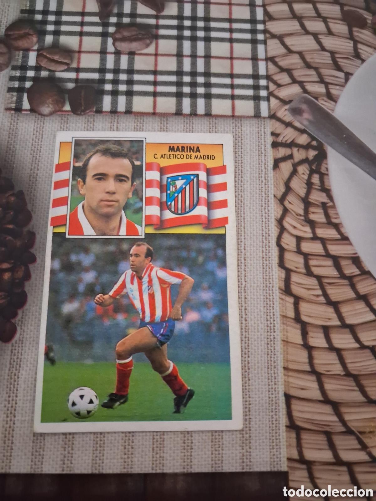 Figurine di Calcio: Liga este 90 91 marina baja del Atl&eacute;tico de Madrid recuperado del &aacute;lbum ver fotos