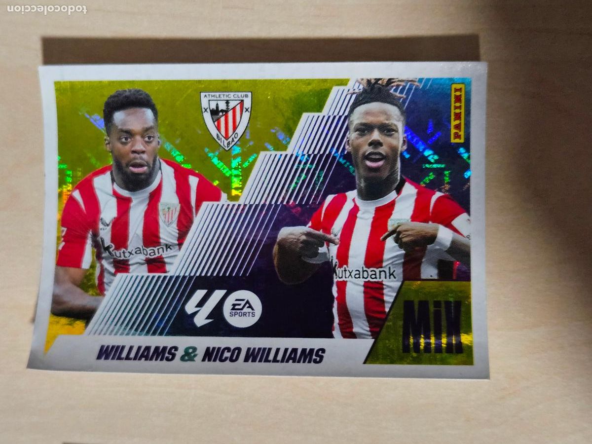 Fu&szlig;ball-Sticker: MIX N&deg; 23 NICO WILLIAMS / WILLIAMS - ATHLETIC DE BILBAO - EDICIONES ESTE 2025-26 - 25/26 (NUEVO)