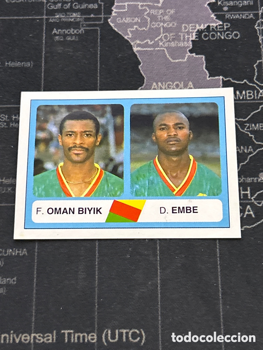 Cartes &agrave; collectionner de Football: 445 F. OMAN BIYIK D. EMBE (CAMERUN) EDICIONES ESTADIO MUNDIAL USA 1994 94 SIN PEGAR