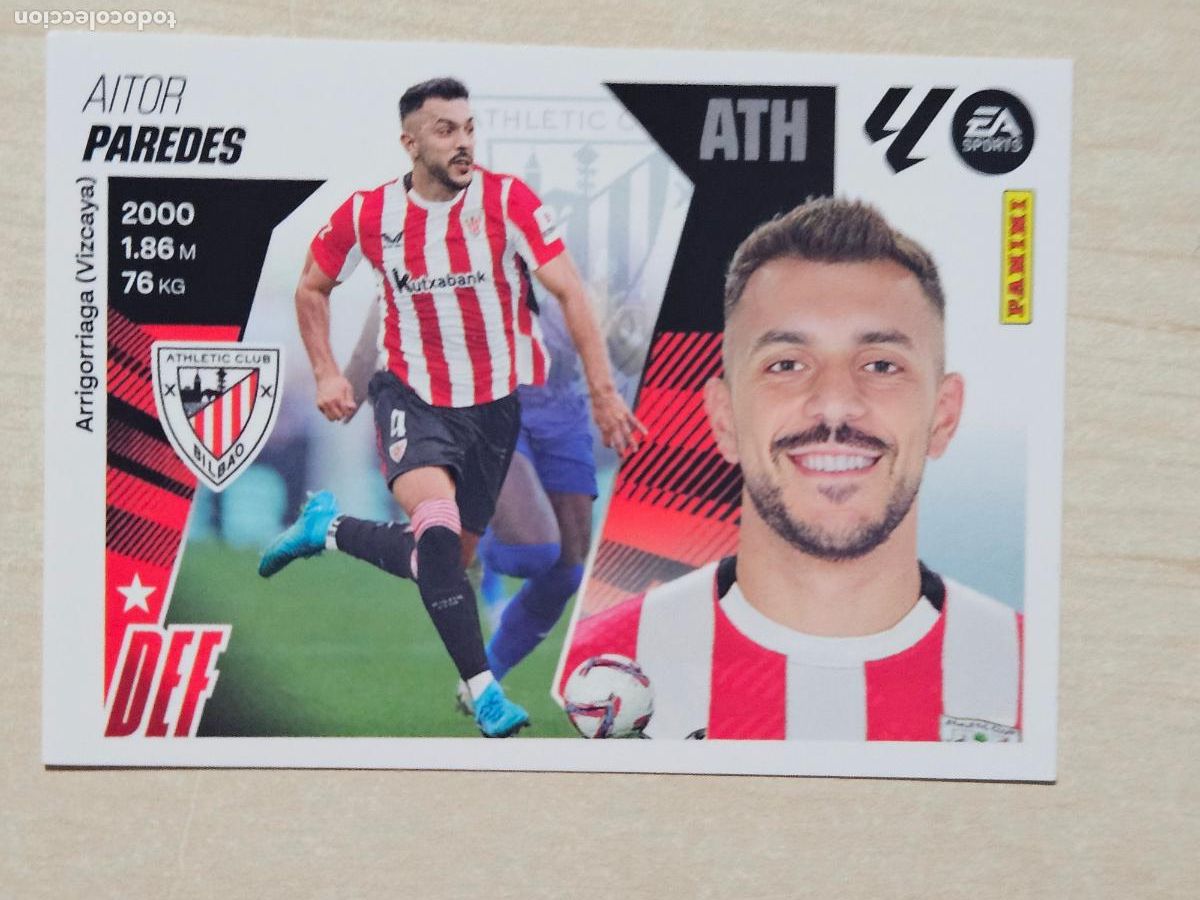Cromos de F&uacute;tbol: CROMO N&ordm; 7 PAREDES - ATHLETIC DE BILBAO - EDICIONES ESTE 2025-26 - 25/26 (NUEVO)