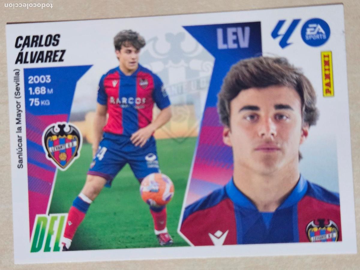 Cromos de F&uacute;tbol: CROMO N&ordm; 16 CARLOS ALVAREZ - LEVANTE - EDICIONES ESTE 2025-26 - 25/26 (NUEVO)