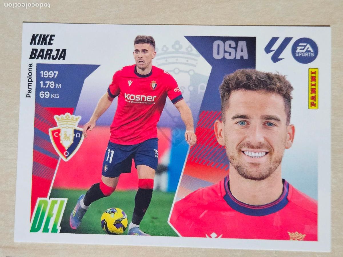 Cromos de F&uacute;tbol: CROMO N&ordm; 18 KIKE BARJA - OSASUNA - EDICIONES ESTE 2025-26 - 25/26 (NUEVO)