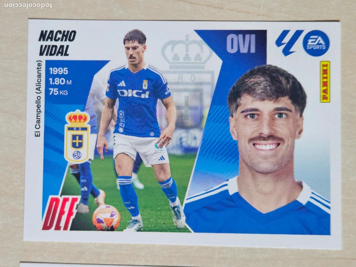 Cromos de F&uacute;tbol: CROMO N&ordm; 5 NACHO VIDAL - REAL OVIEDO - EDICIONES ESTE 2025-26 - 25/26 (NUEVO)