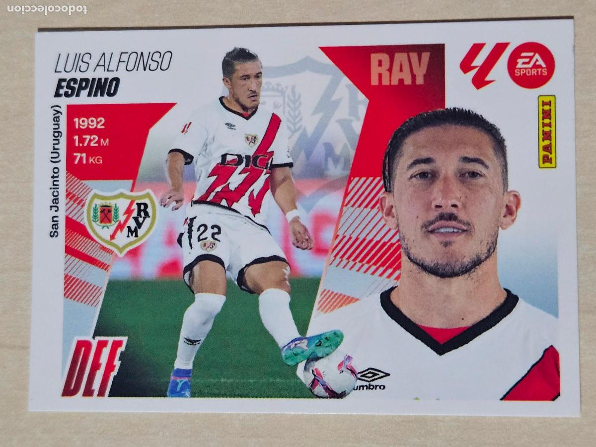 Cromos de F&uacute;tbol: CROMO N&ordm; 9 ESPINO - RAYO VALLECANO - EDICIONES ESTE 2025-26 - 25/26 (NUEVO)