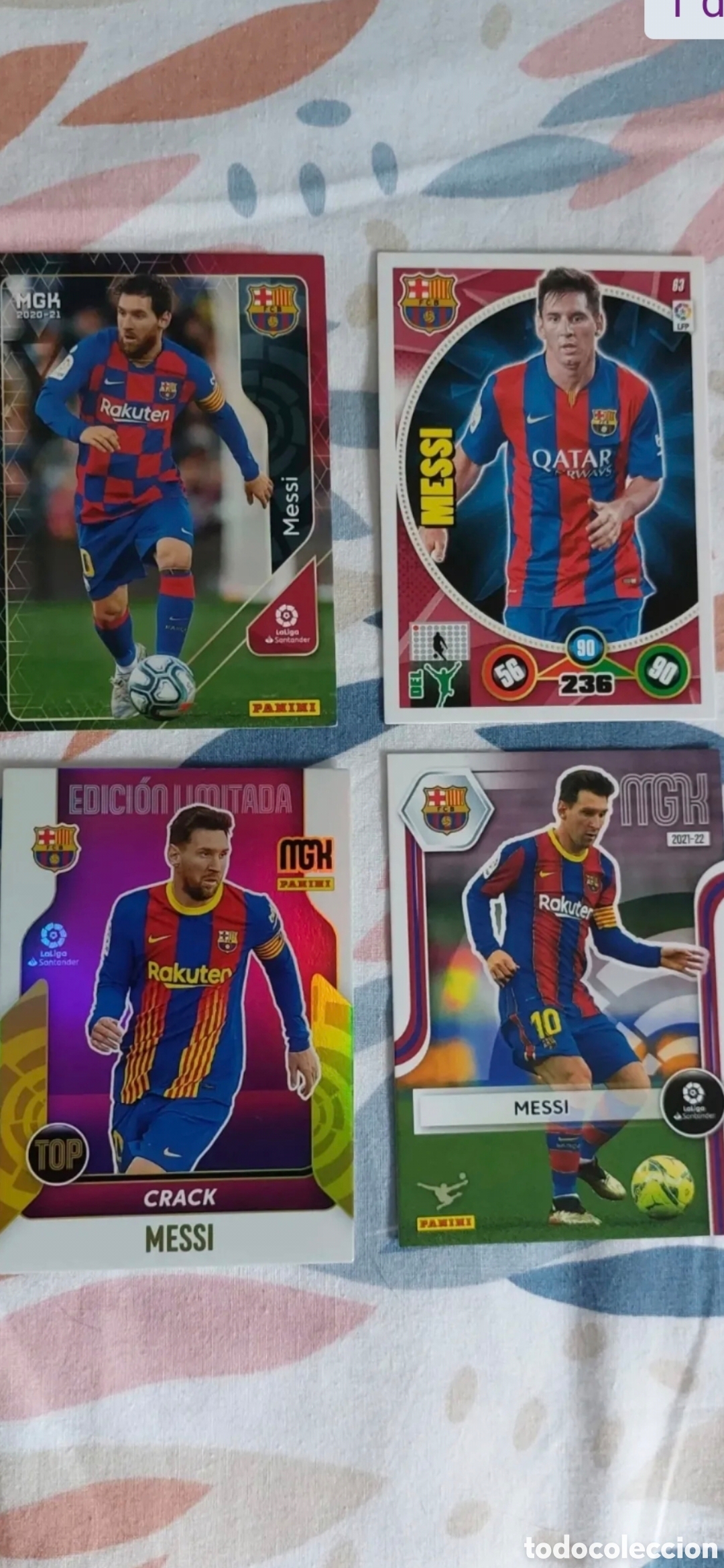 Cromos de F&uacute;tbol: CUATRO CROMOS DE MESSI