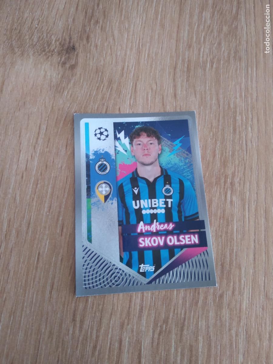 Cromos de F&uacute;tbol: 162 ANDREAS SKOV OLSEN BRUJAS BRUGGE CROMO FUTBOL UEFA CHAMPIONS LEAGUE 2022-2023 TOPPS 22-23