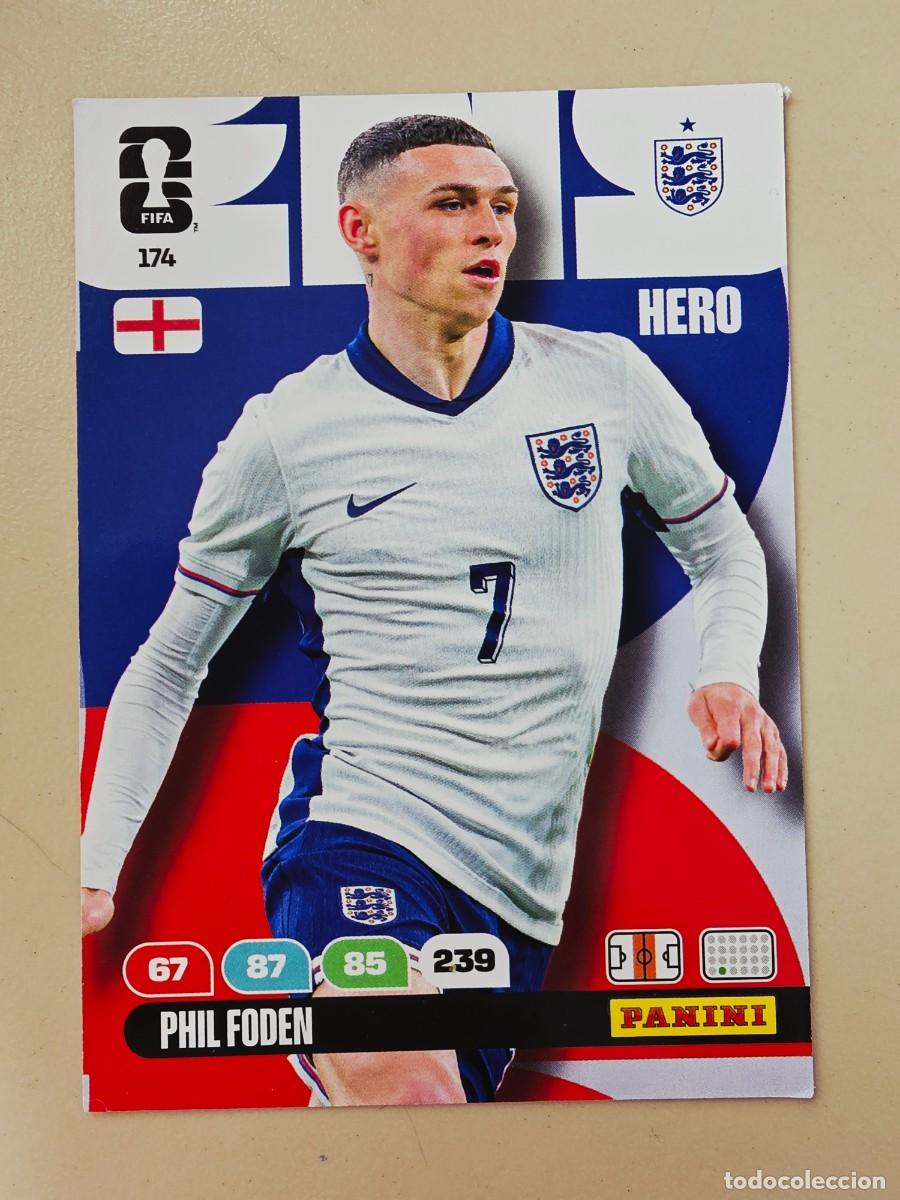 Cromos de f&uacute;tbol: 174 Phil Foden, Hero, Inglaterra, Adrenalyn XL Fifa World Cup 2026 Mundial 26