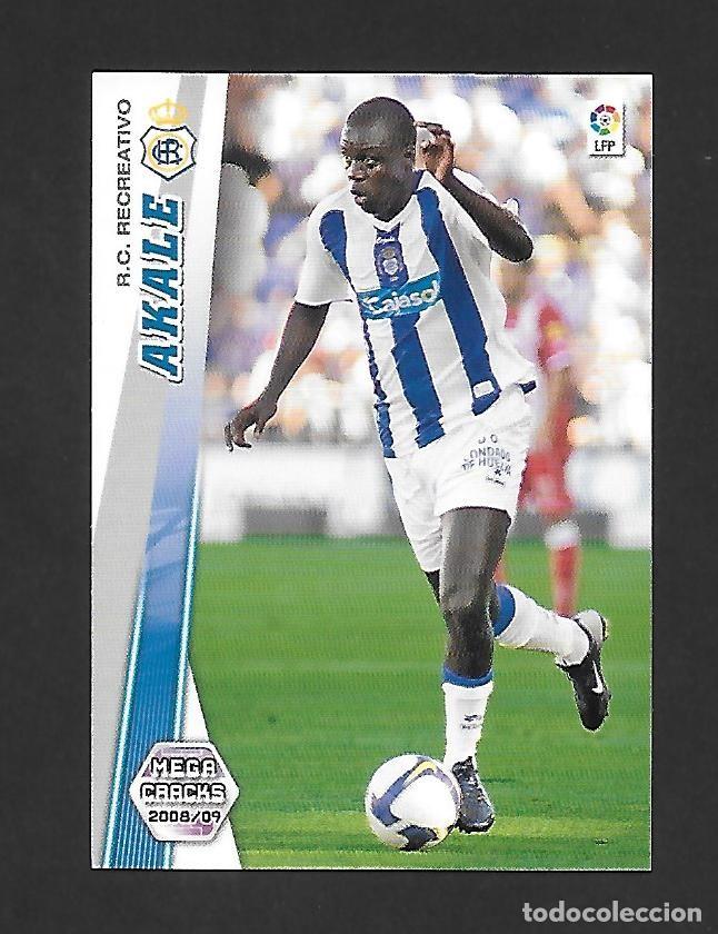 Cromos de F&uacute;tbol: 495 AKALE (RECREATIVO DE HUELVA) NUEVO FICHAJE, CROMO FUTBOL PANINI MEGACRACKS LIGA 2008 2009