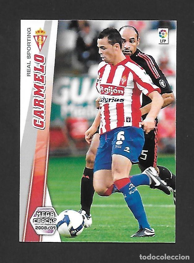 Fu&szlig;ball-Sticker: 303 BIS CARMELO (SPORTING DE GIJON) NUEVA FICHA , PANINI MEGACRACKS LIGA 2008 2009