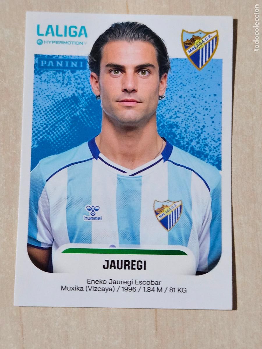 Figurine di Calcio: N&ordm; 302B JAUREGI - MALAGA - CROMO - LIGA HYPERMOTION 2025 2026 SEGUNDA DIVISION 25 26