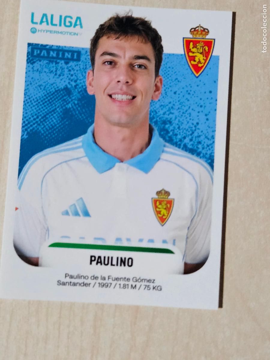 Figurine di Calcio: N&ordm; 415B PAULINO - REAL ZARAGOZA - CROMO - LIGA HYPERMOTION 2025 2026 SEGUNDA DIVISION 25 26