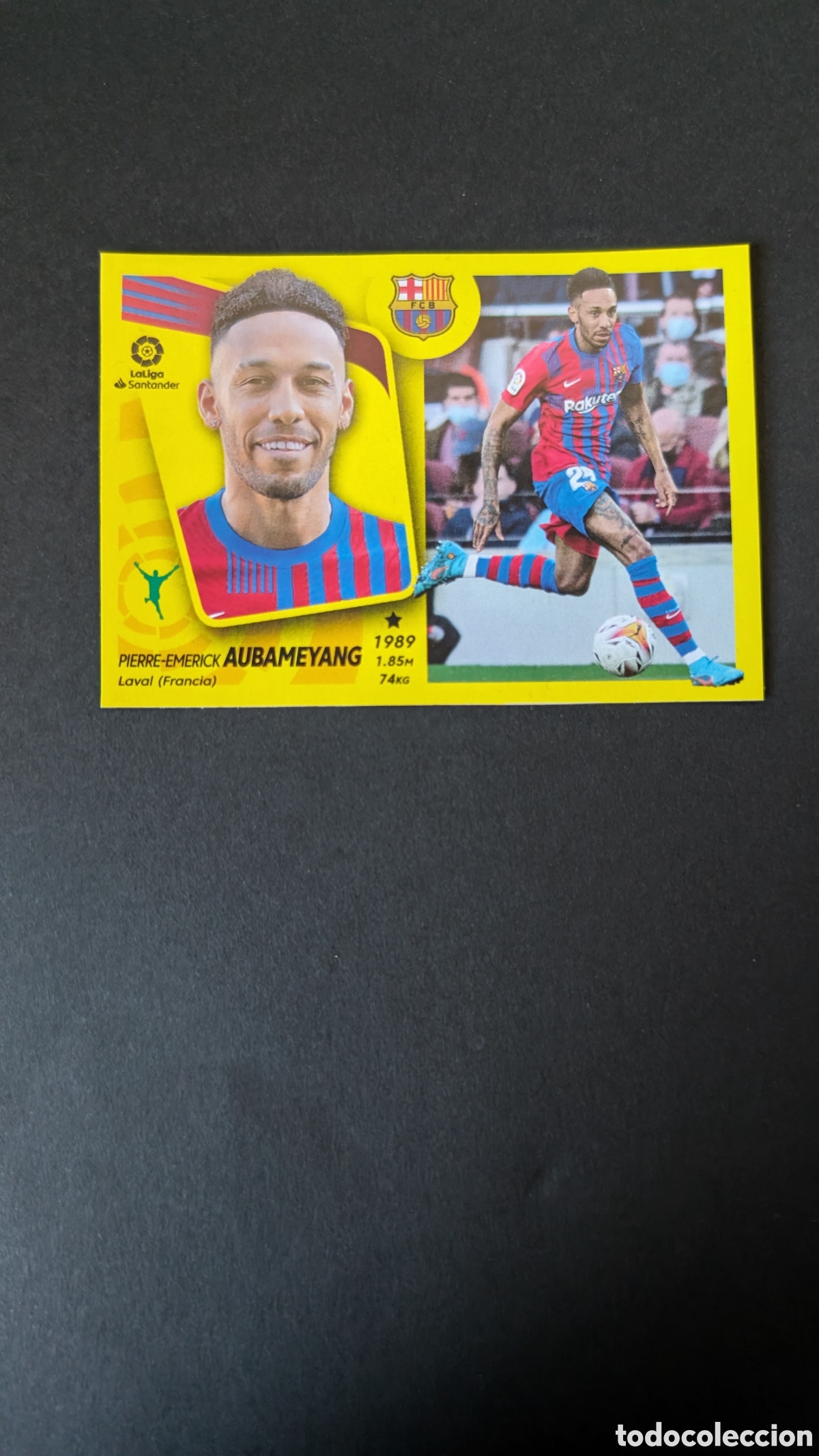 Cromos de F&uacute;tbol: AUBAMEYANG BARCELONA MERCADO INVIERNO ACTUALIZACI&Oacute;N LIGA ESTE 2021/22 21 22 NUNCA PEGADO SIN PEGAR
