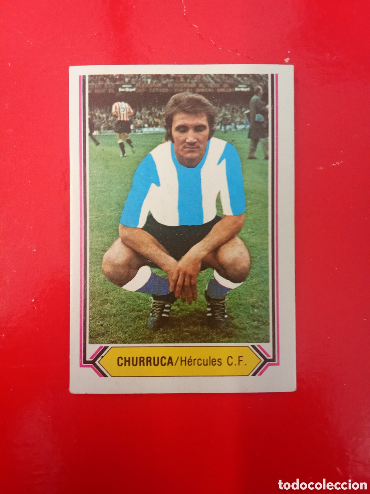 Football Stickers: FICHAJE CHURRUCA HERCULES VERSION PINTADO LIGA ESTE 80 81 NUEVO DE SOBRE