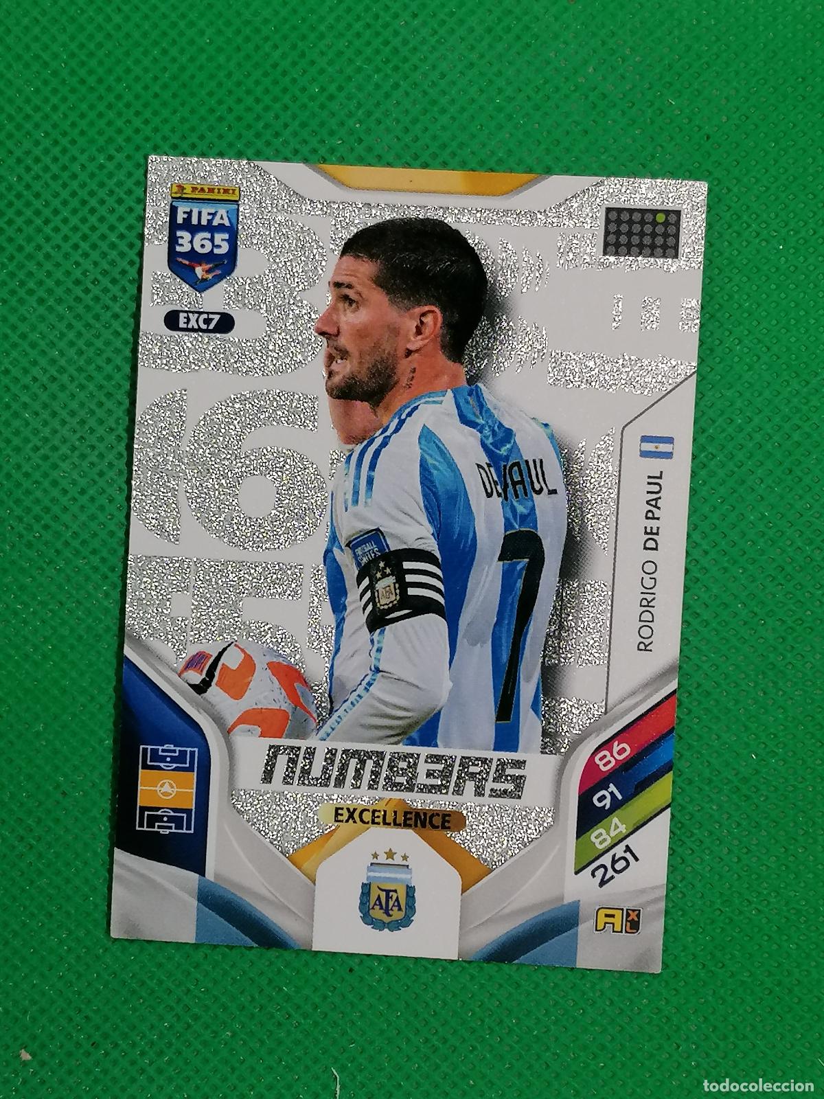 Cromos de F&uacute;tbol: EXC 7 EXC7 DE PAUL ARGENTINA NUMBERS EXCELLENCE ⚽ PANINI ADRENALYN FIFA 365 2025 2026 25 26 ⚽
