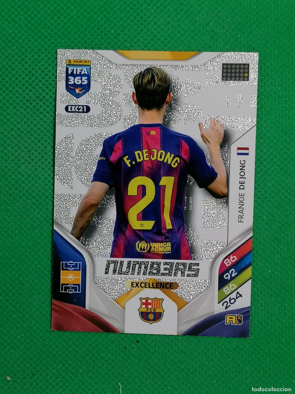 Cromos de Futebol: EXC 21 EXC21 DE JONG BARCELONA NUMBERS EXCELLENCE ⚽PANINI ADRENALYN FIFA 365 2025 2026 25 26 ⚽