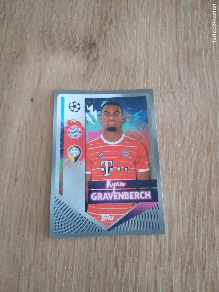 Cromos de F&uacute;tbol: 214 GRAVENBERCH BAYERN MUNICH CROMO FUTBOL UEFA CHAMPIONS LEAGUE 2022-2023 TOPPS 22-23