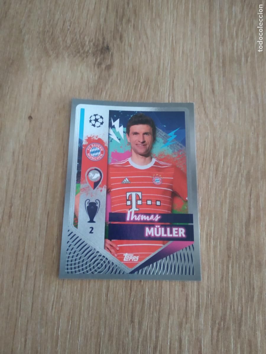 Cartes &agrave; collectionner de Football: 219 MULLER BAYERN MUNICH CROMO FUTBOL UEFA CHAMPIONS LEAGUE 2022-2023 TOPPS 22-23