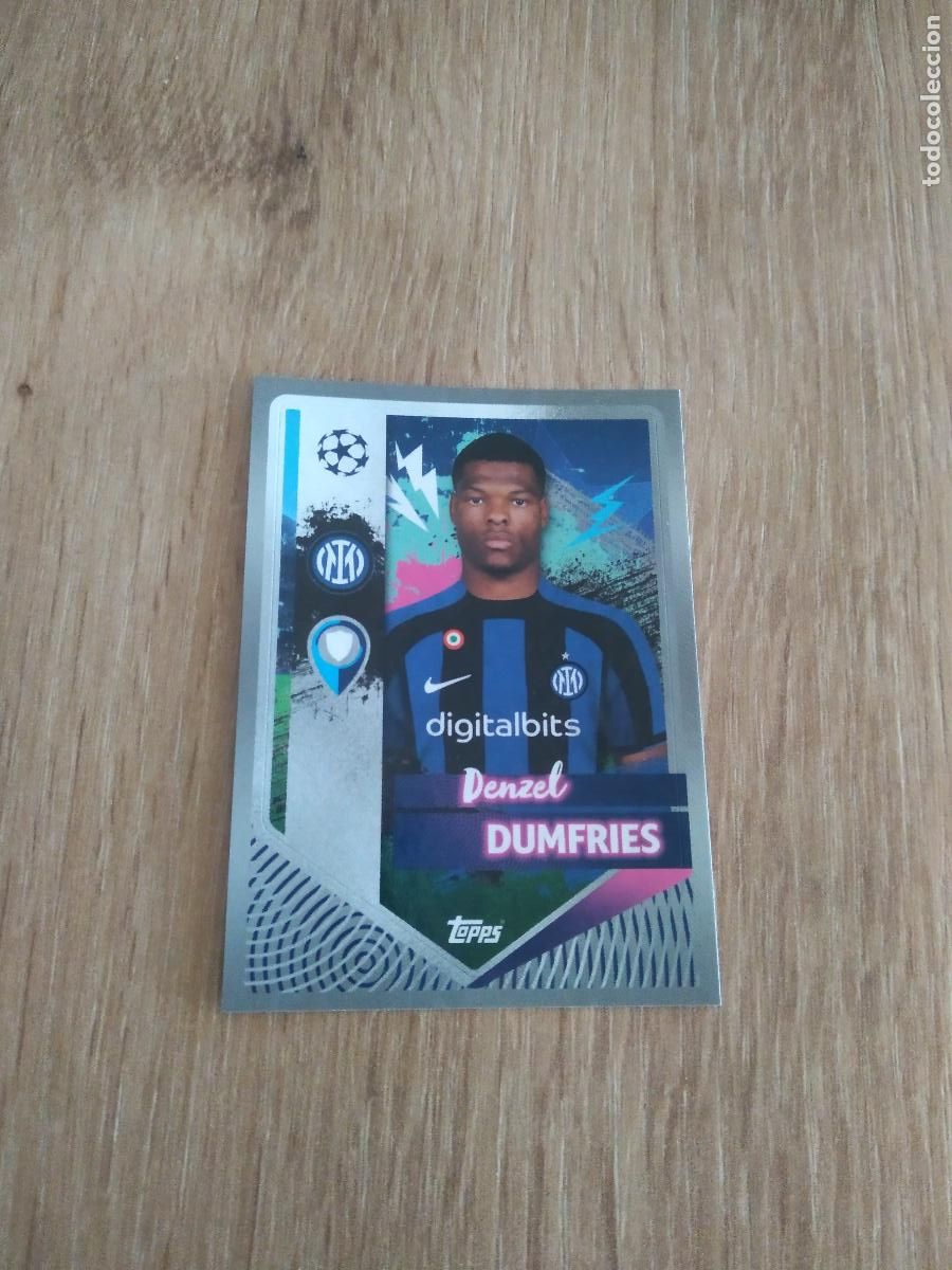Cartes &agrave; collectionner de Football: 230 DENZEL DUMFRIES INTER MILAN CROMO FUTBOL UEFA CHAMPIONS LEAGUE 2022-2023 TOPPS 22-23