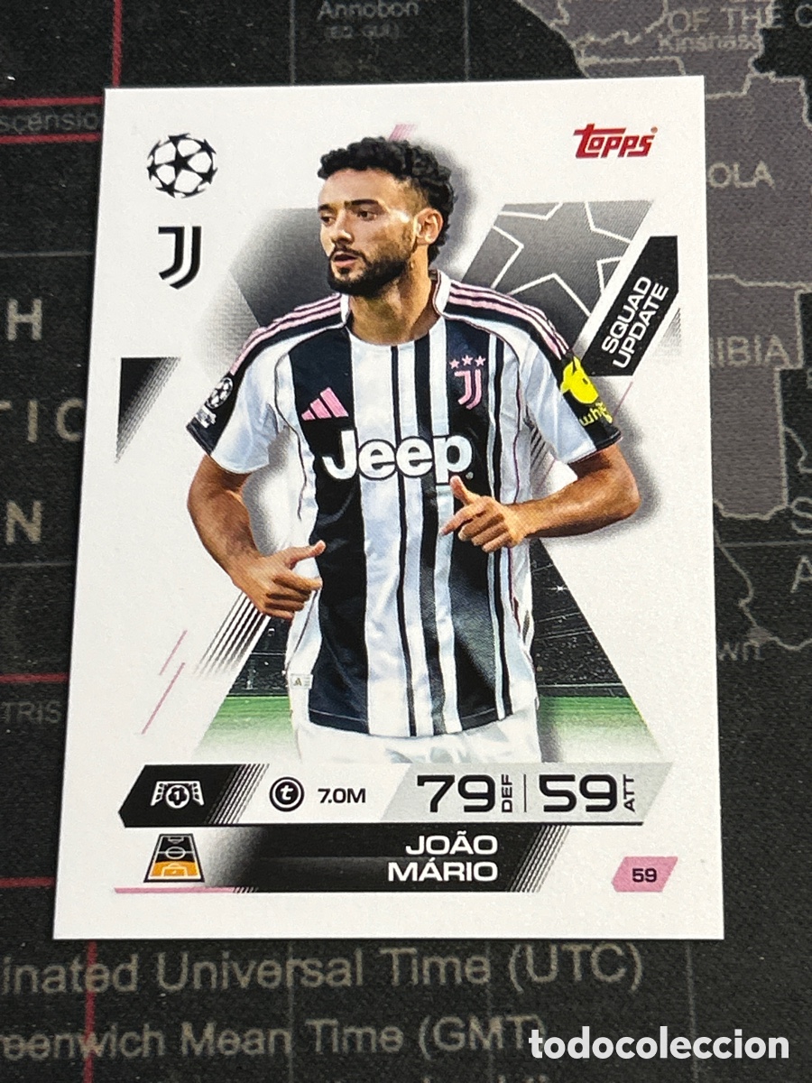 Figurine di Calcio: 59 JOAO MARIO (JUVENTUS) SQUAD UPDATE TOPPS MATCH ATTAX EXTRA CHAMPIONS LEAGUE 2025 2026 25 26