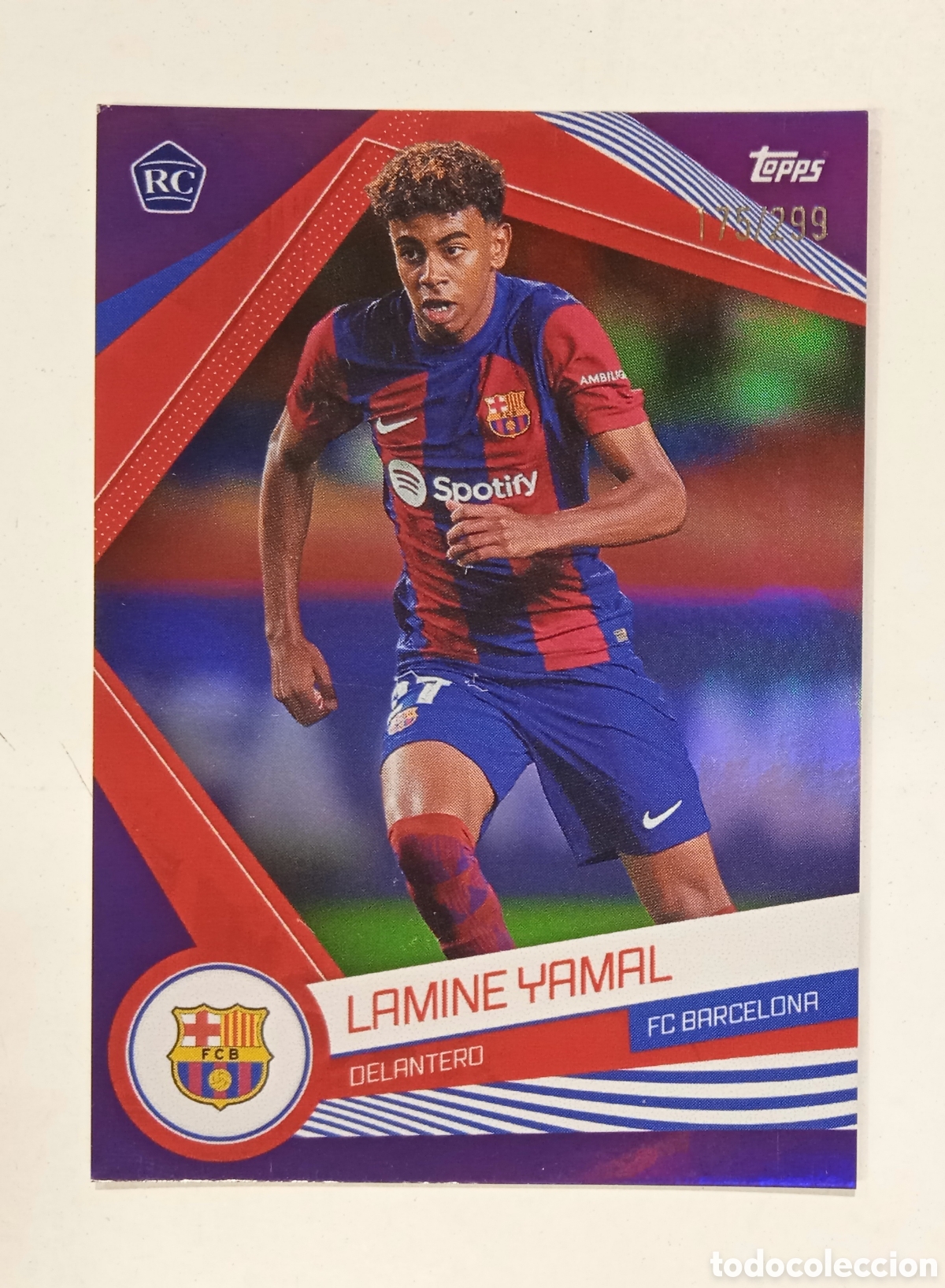 Cromos de F&uacute;tbol: LAMINE YAMAL ROOKIE BARCELONA 2023 2024 23 24 TOPPS TEAM SET BAR-17 /299