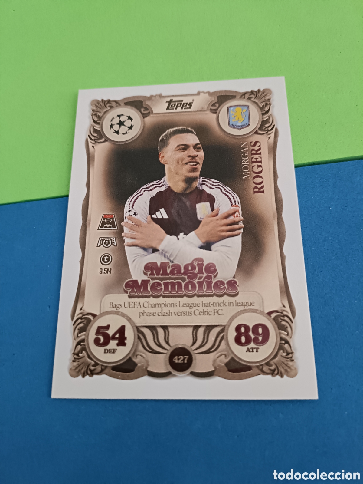 Cartes &agrave; collectionner de Football: Topps Match Attax 2025 2026 - Magic Memories 427 Morgan Rogers