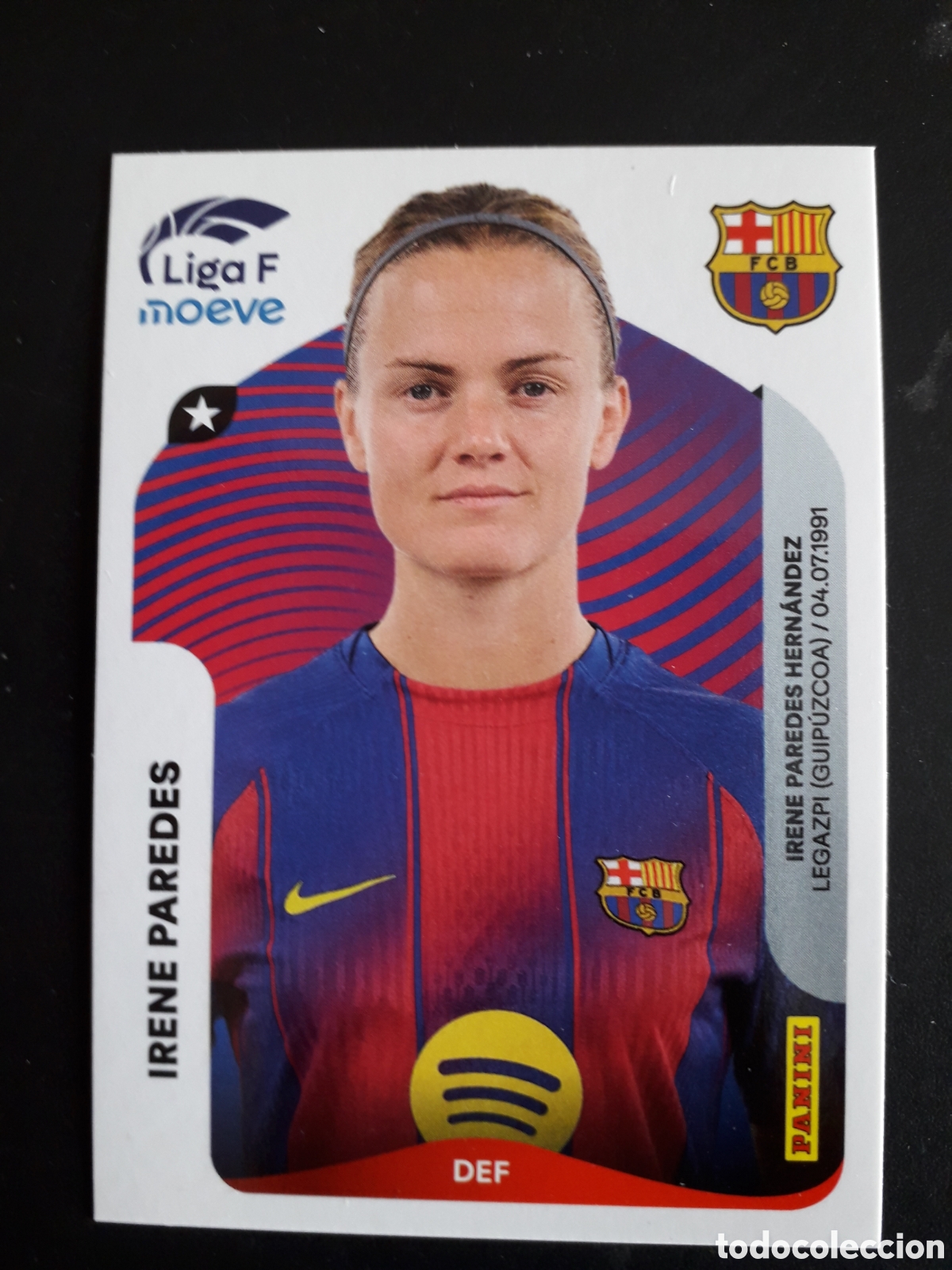 Cromos de F&uacute;tbol: IRENE PAREDES FC BARCELONA N&deg; 88 LIGA F FEMENINA 2025 2026 25 26 PANINI SIN PEGAR PEDIDO M&Iacute;NIMO 3&euro;.