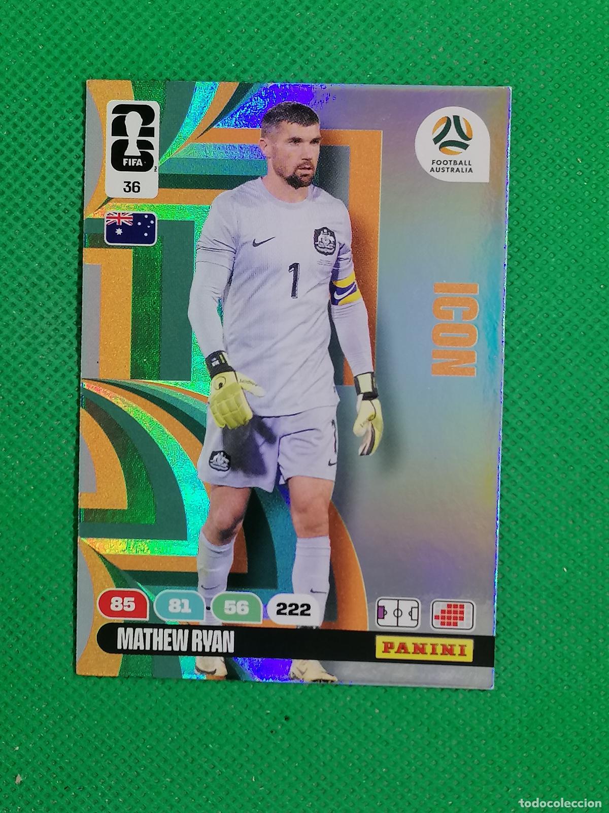 Cartes &agrave; collectionner de Football: 36 MATHEW RYAN AUSTRALIA ICON ⚽ PANINI ADRENALYN FIFA WORLD CUP 26 2026 ⚽
