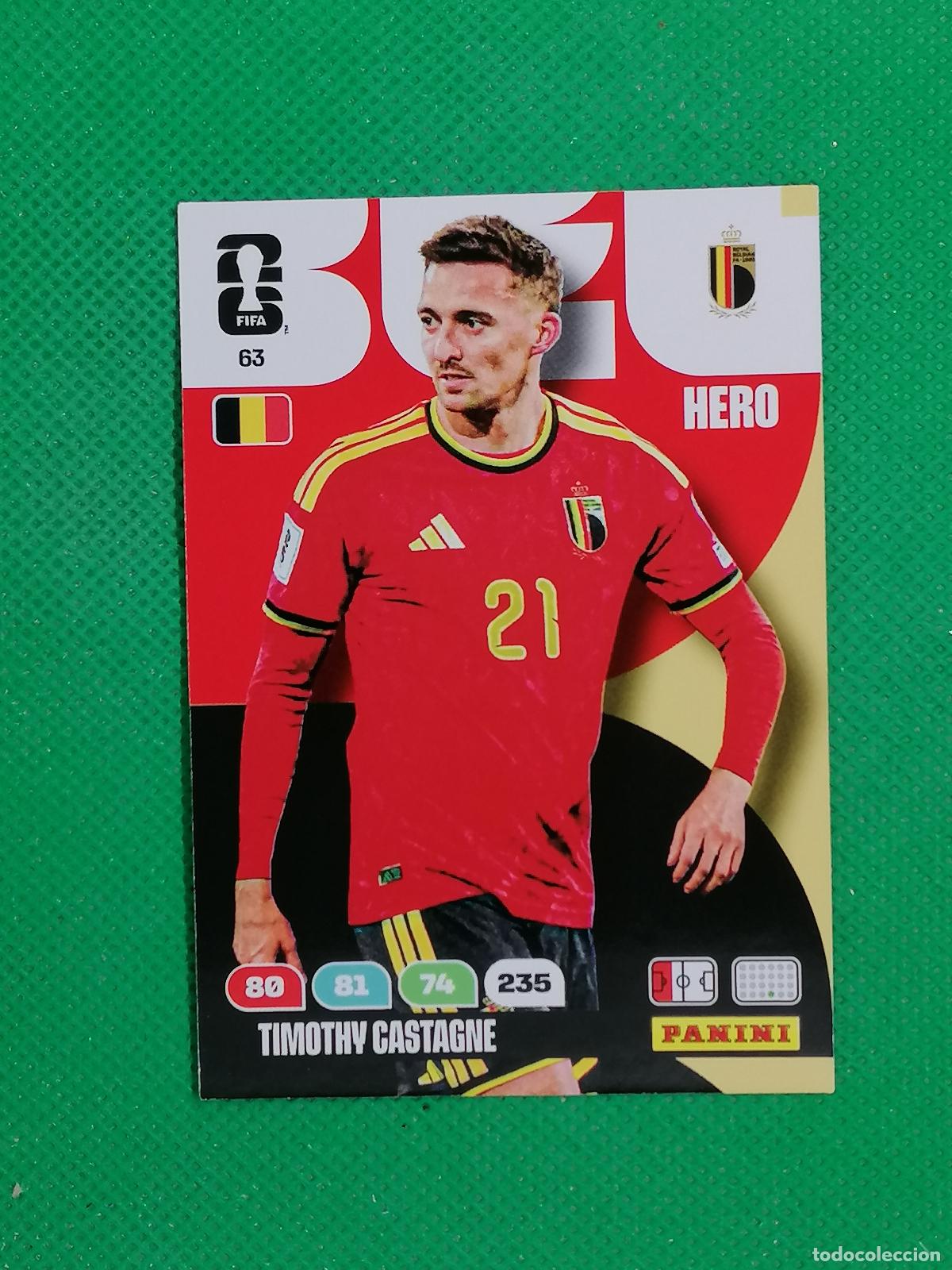Cromos de F&uacute;tbol: 63 TIMOTHY CASTAGNE BELGICA HERO ⚽ PANINI ADRENALYN FIFA WORLD CUP 26 2026 ⚽