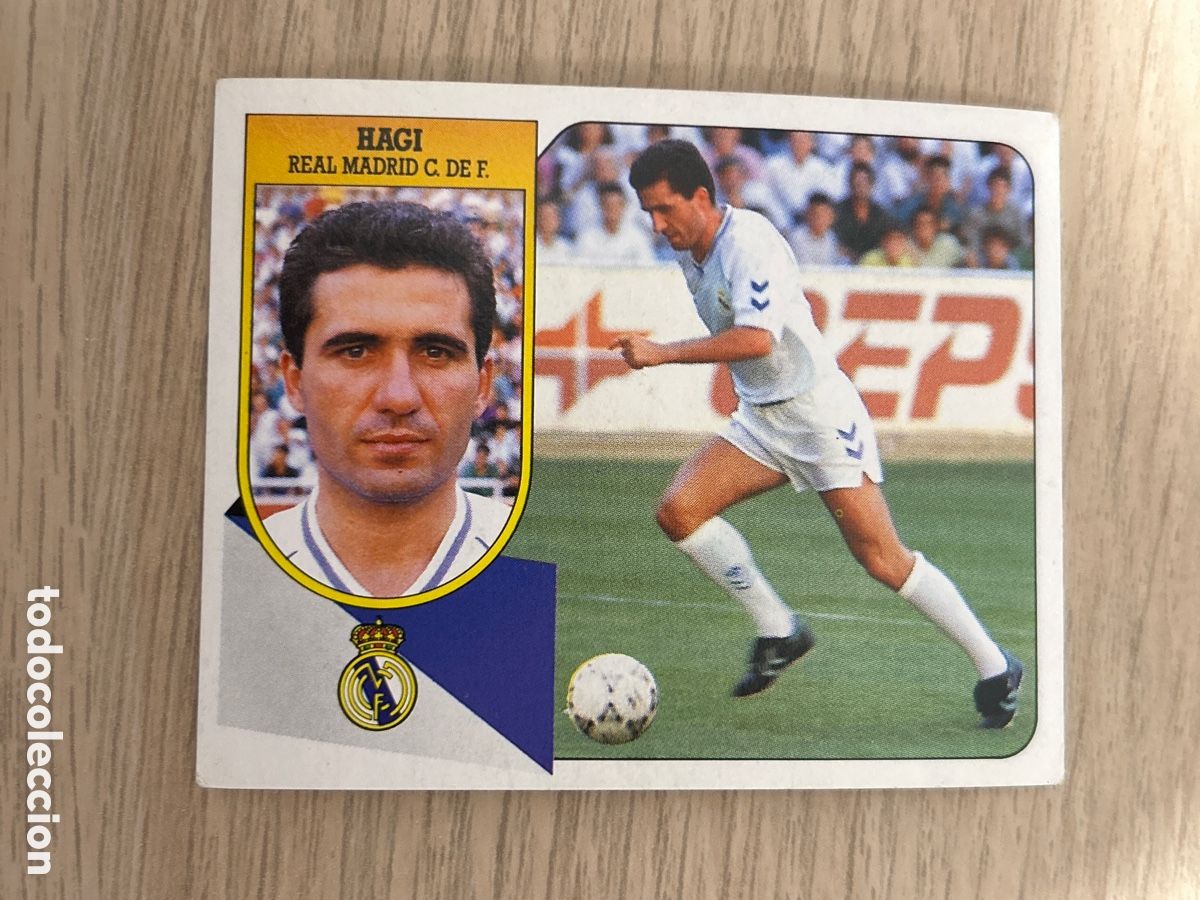 Cromos de F&uacute;tbol: HAGI REAL MADRID CARTON LIGA ESTE 1991 1992 91 92 NUNCA PEGADO SIN PEGAR