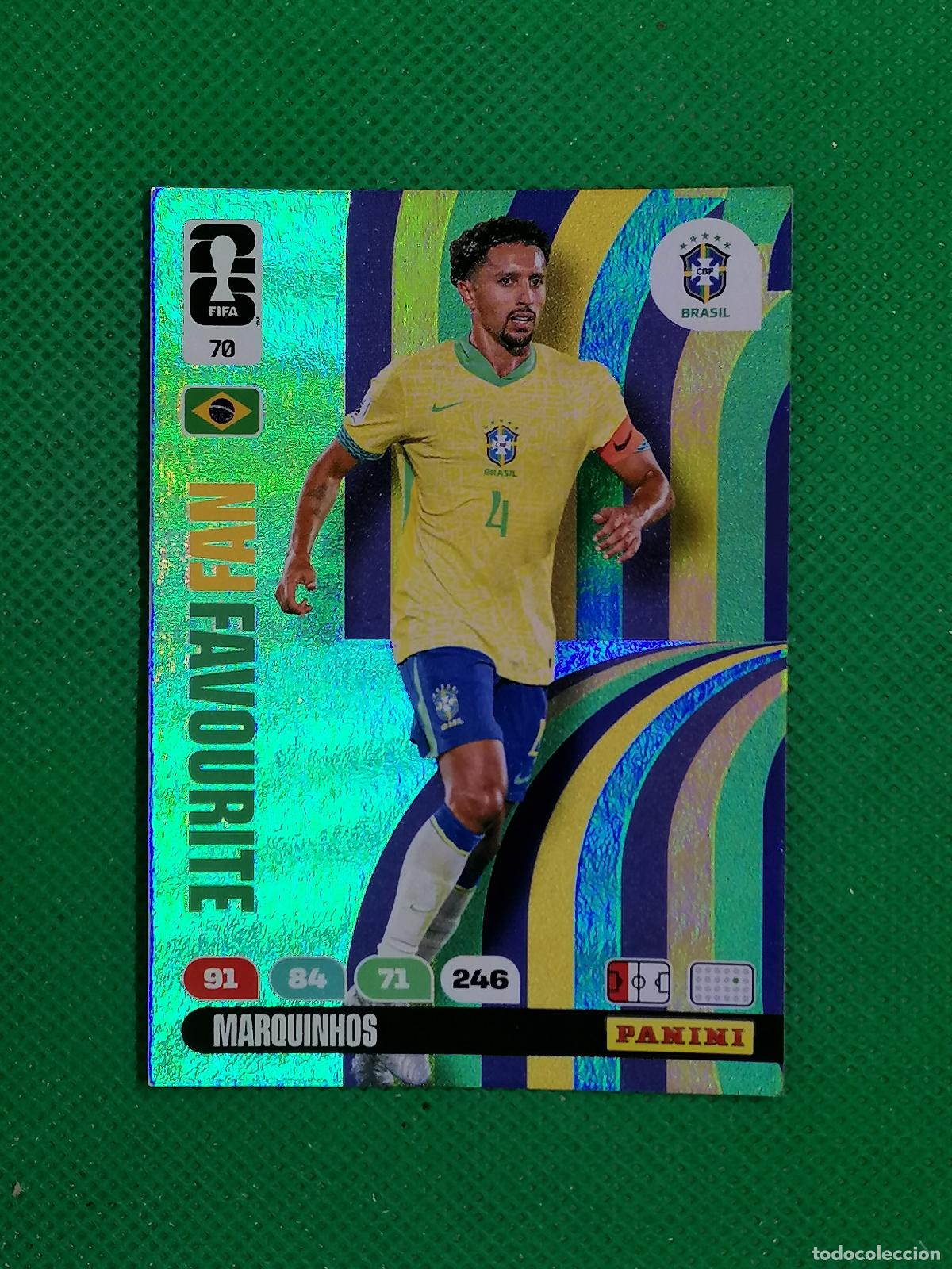 Cromos de F&uacute;tbol: 70 MARQUINHOS BRASIL FAN FAVOURITE ⚽ PANINI ADRENALYN FIFA WORLD CUP 26 2026 ⚽