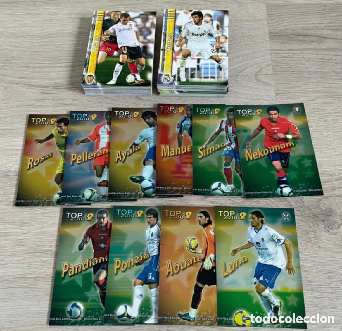 Figurine di Calcio: Lote 79 tarjetas Quiz Liga 2009-10 mundicromo